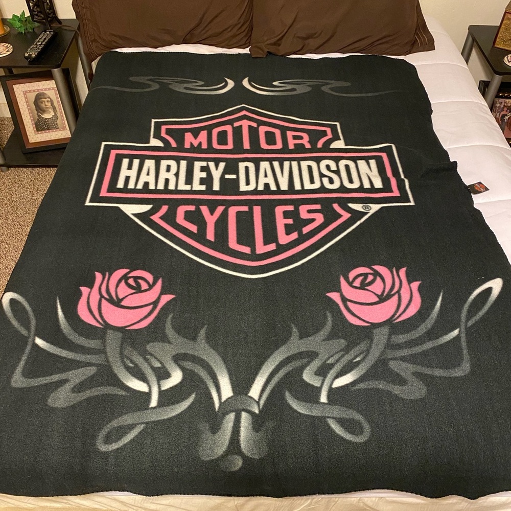Harley Davidson Throw Blanket